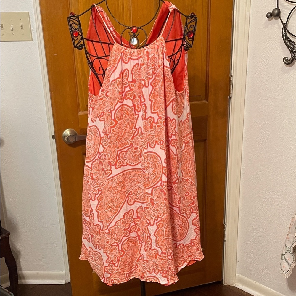 💕💕💕BOGOHO💕💕💕Red and White Michael Kors Paisley Dress-large